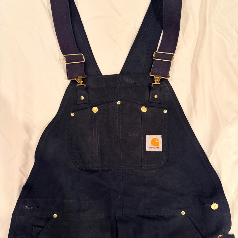 Carhartt Big and Tall Overalls Dark Blue 40x34